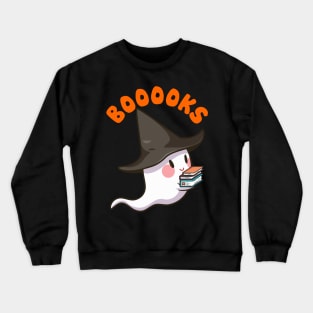 Booooooks, Booooks, Ghost Reading Books, Halloween Crewneck Sweatshirt